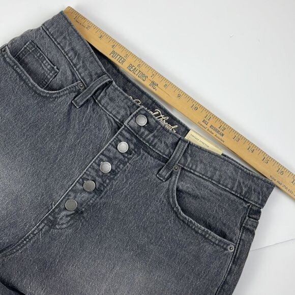 Universal Thread Gray Vintage Straight Cropped Jeans 31x26 Women's 12 NWT - Picture 5 of 15